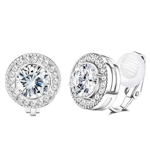 Morfetto 8MM Zirkonia Kristallclip Auf Ohrstecker Simulierte Süßwasserperle Runde nicht durchbohrte Ohrringe Für Frauen Geburtsstein Bunte CZ Nicht durchdringende Ohrclips Silber Morfetto 8MM Zirkonia Kristallclip Auf Ohrstecker Simulierte Süßwasserperle Runde nicht durchbohrte Ohrringe Für Frauen Geburtsstein Bunte CZ Nicht durchdringende Ohrclips Silber von Morfetto