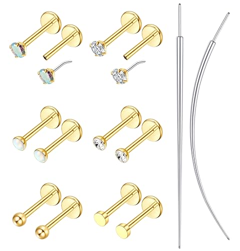 Morfetto Hypoallergene Ohrstecker für Frauen Gold-20G(0.8mm) von Morfetto