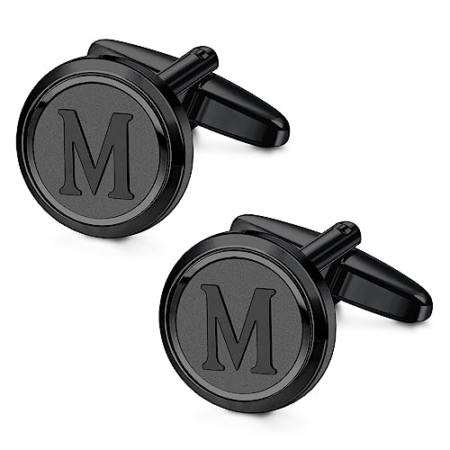 Morfetto Initiale Schwarze Manschettenknöpfe für Männer Schwarze Manschettenknöpfe Personalisierte Kupfer Manschettenknöpfe Brief Manschettenknöpfe Geschenk für Bräutigam Ehemann Vater Freund M Morfetto Initiale Schwarze Manschettenknöpfe für Männer Schwarze Manschettenknöpfe Personalisierte Kupfer Manschettenknöpfe Brief Manschettenknöpfe Geschenk für Bräutigam Ehemann Vater Freund M von Morfetto