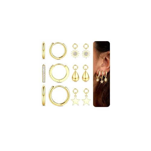 Morfetto Sterling Silber Hoop Ohrringe für Frauen Sonne Morfetto Sterling Silber Hoop Ohrringe für Frauen Sonne von Morfetto