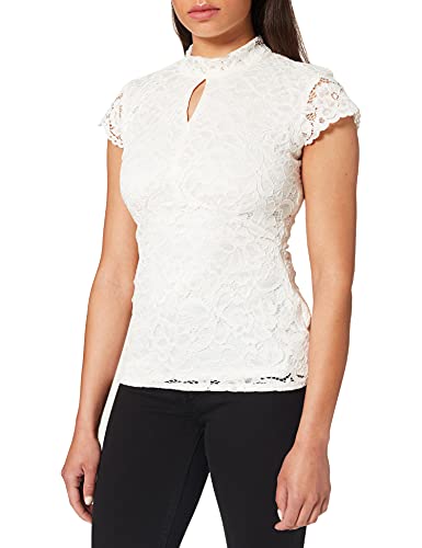 Morgan Kurzärmel-T-Shirt in Spitze Mehrfarbig (Off White Off White) XS von Morgan