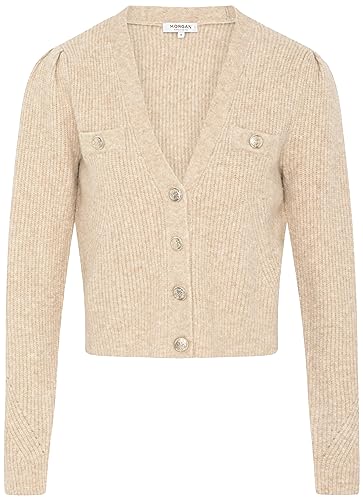 Morgan Damen 222-mpt Strickjacke, beige, XL von Morgan