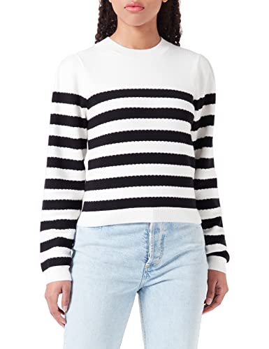 Morgan Damen 231-Mjely Pullover, Schwarz/Off-White, Medium von Morgan