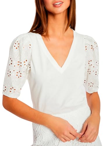 Morgan Kurzarm-T-Shirt Off White M von Morgan