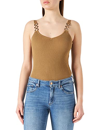 Morgan Damen Debardeur En Tricot a Col Carre 221-mjoy Top, Caramel, S von Morgan