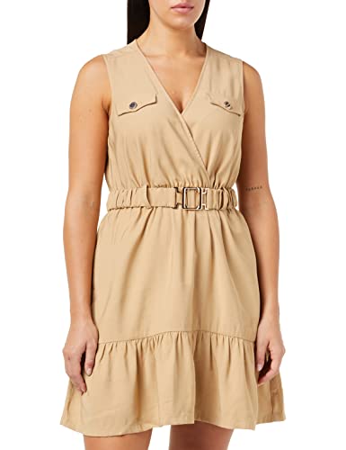 Morgan Damen Fluide Sm A Volant222-ravela Robe, Camel, 36 von Morgan