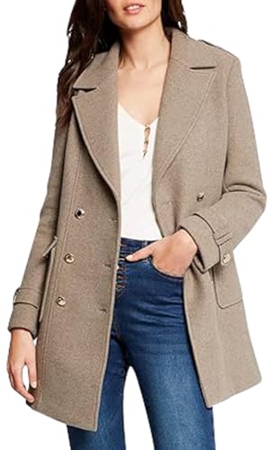 Morgan Damen Manteau Droit Boutonné 222-gfabi Mantel, Taupe, 34 von Morgan