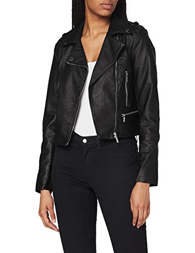 Morgan Damen Perfecto Pu Grainé Grammo Kunstlederjacke, Schwarz, T42 von Morgan