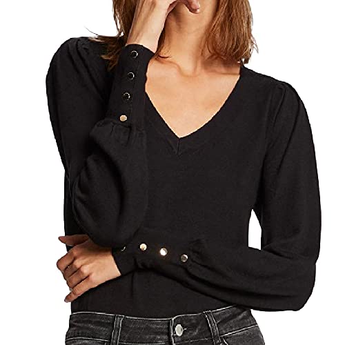 Morgan Damen Pull Col V Manches Fantaisies 212-moteur Pullover, Schwarz, Medium von Morgan