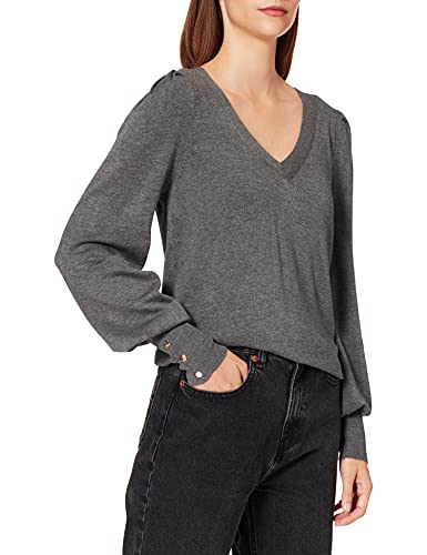 Morgan Damen Pull Col V Manches Fantaisies 212-moteur Pullover, anthrazit, Medium von Morgan