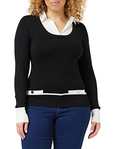 Morgan Damen Pull FINE JAUGE Manches Longues 212-MFLO Pullover, Schwarz, Large von Morgan