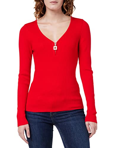 Morgan Langarm-Pullover mit Reißverschluss Rot XS von Morgan