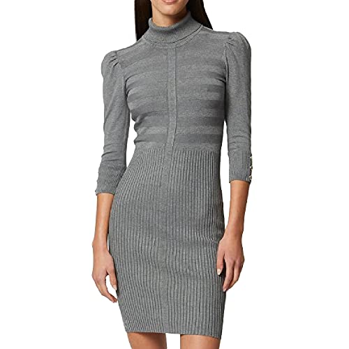 Morgan Damen Trico Kleid mit Langen Ärmeln, 212 rmto Robe, anthrazit, Medium von Morgan