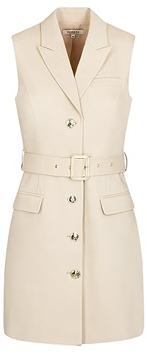 Morgan Damen UNIE MC BOUTONNEE Avec Ceinture 221-RKATIE Robe, beige, 38 EU von Morgan