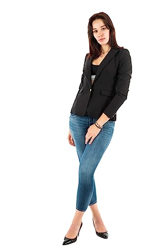 Morgan Damen Veste Bouton Fantaisie 222-vlime.f Blazer, Schwarz, 38 von Morgan