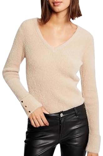 Morgan Fflauschiger Strickpullover Elfenbein XL von Morgan