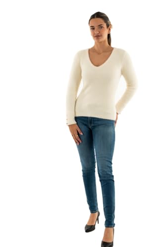 Morgan Fflauschiger Strickpullover Elfenbein XS von Morgan