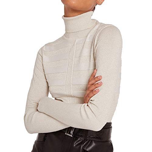 Morgan Langärmeliger Rollkragenpullover Weiß S von Morgan