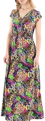 Morgan Langes tailliertes Kleid Druck Multico 34 von Morgan