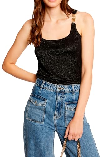 Morgan Tanktop mit schmalen Trägern Schwarz S von Morgan