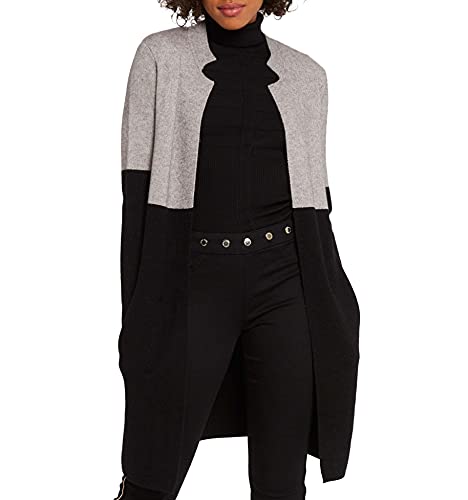 Morgan Women's Gilet Long MBLOCK Cardigan Sweater, SCHWARZ, TXS Morgan Women's Gilet Long MBLOCK Cardigan Sweater, SCHWARZ, TXS von Morgan