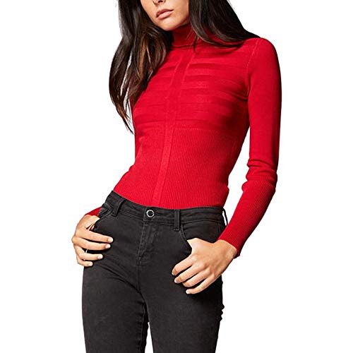 Morgan Women's Pull fin col roulé MENTOS Pullover Sweater, Rot (Tango Red Tango Red), X-Small (Herstellergröße:TXS) von Morgan