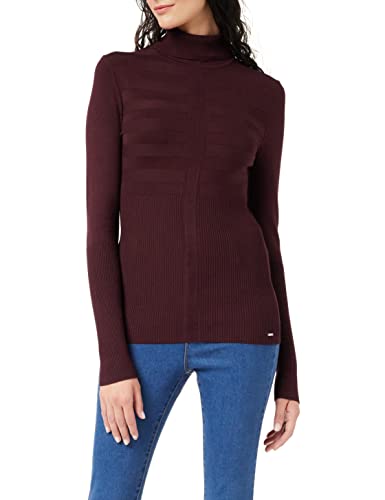 Morgan Women's Pull fin col roulé MENTOS Pullover Sweater, Weinrot, L (Herstellergröße: TL) von Morgan