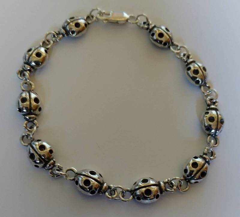 Marienkäfer Armband Aus Sterling Silber von MorganFischerJewelry