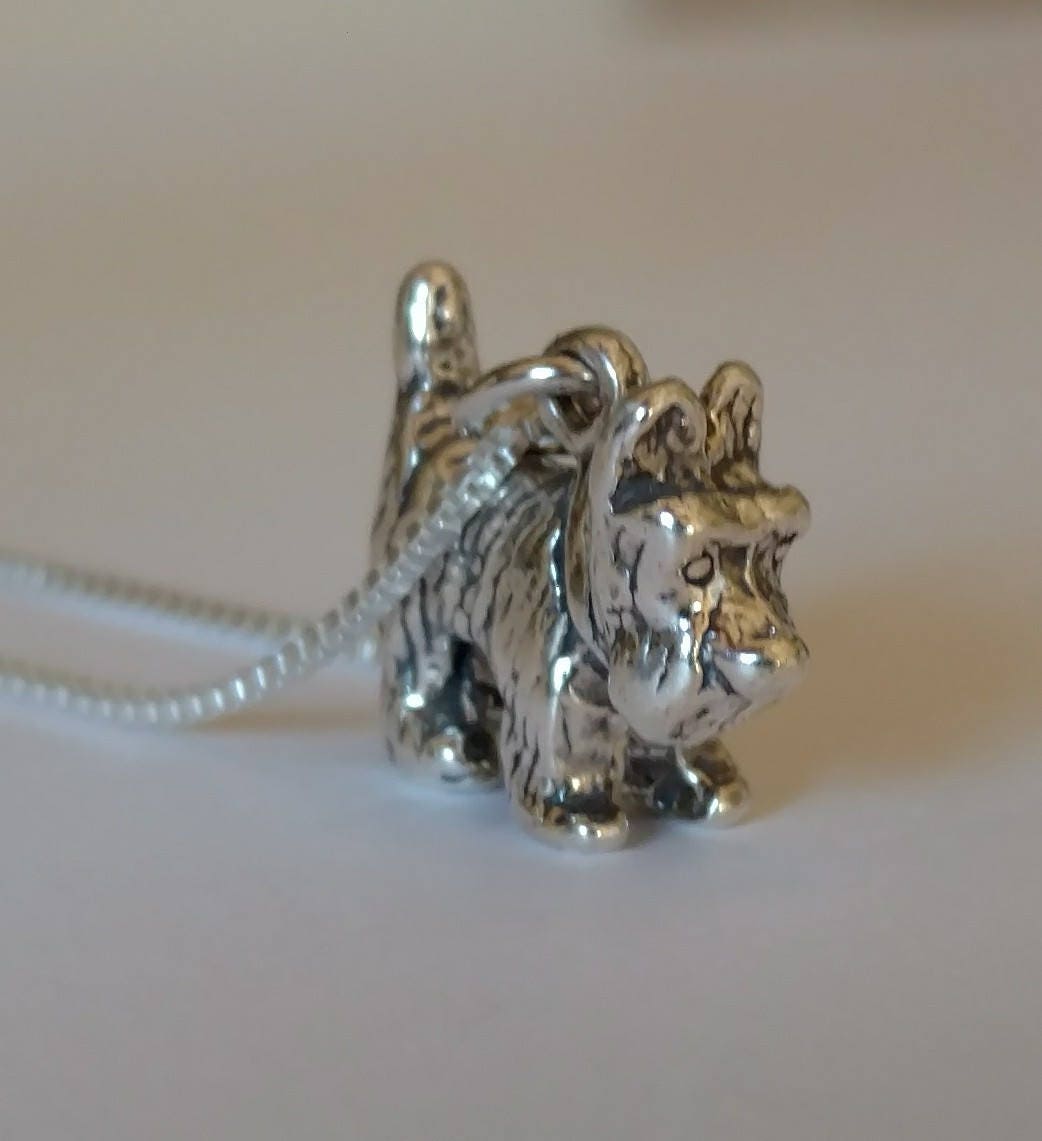 Westie Halskette-sterling Silber-West Highland Terrier-Handgefertigt-Drei Dimensional-Solid-Detaillierte-sterling Silber Box Kette Verloren Wachs von MorganFischerJewelry