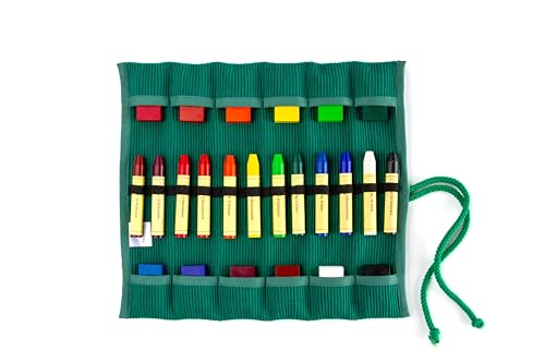 Morgenspruch Eurythmieversand Stiftemäppchen Rollmäppchen Waldorfschule Stockmar inkl. Stifte und Blöcke (Dunkles grün 12er) von Morgenspruch Eurythmieversand