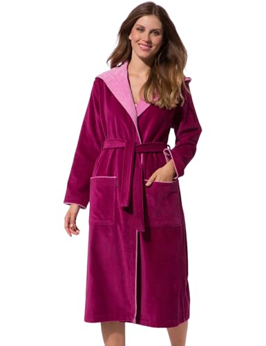 Morgenstern Bademantel Damen mit Kapuze 100% Baumwolle Frottee OEKO-TEX® Morgenmantel Leonie Fuchsia Größe XL von Morgenstern