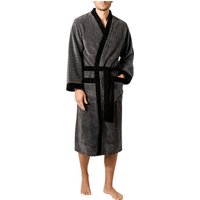 Morgenstern Herren Bademantel grau Baumwolle & Mix unifarben von Morgenstern
