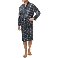 Morgenstern Herren Hausmantel blau unifarben von Morgenstern