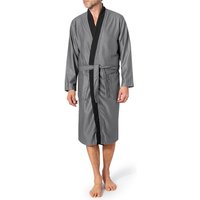 Morgenstern Herren Bademantel grau Baumwolle gemustert von Morgenstern