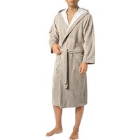Morgenstern Herren Kapuzenbademantel beige unifarben von Morgenstern