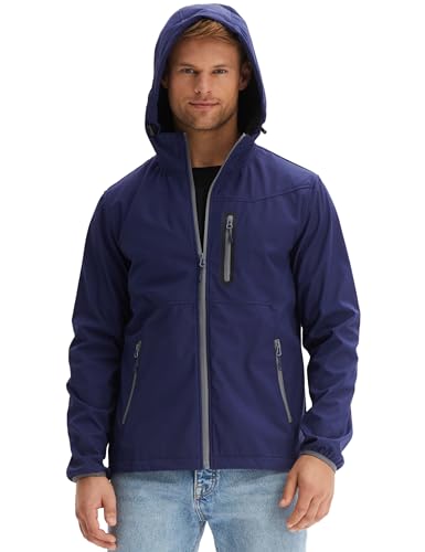 Morgenstern Softshelljacke Regenjacke Herren Wasserdicht Atmungsaktiv Leicht Winddicht Softshelljacke XXL Blau von Morgenstern