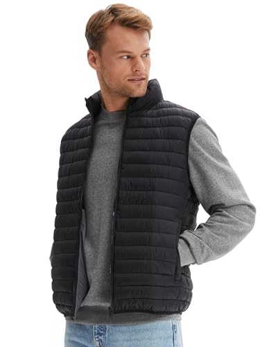 Morgenstern Steppweste Outdoorweste Herren Weste Kunstdaunen Weste Leichte Winterweste Schwarz XL von Morgenstern