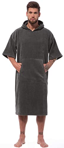 Morgenstern Surf Bademantel Poncho mit Kapuze für Erwachsene - Badeponcho unisex Umziehponcho von Morgenstern