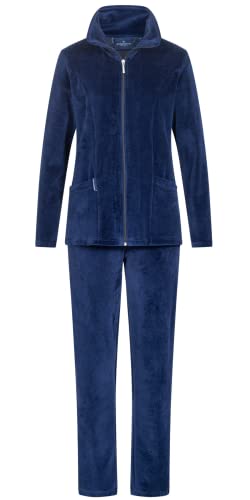 Morgenstern Trainingsanzug Hausanzug Damen Set Samt Nicki Velours Größe M marineblau von Morgenstern