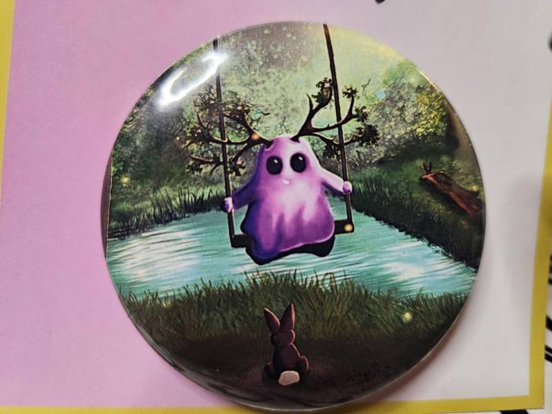 Hilde Buttonbadge Waldgeist/Fantasy Pin Ghost Forest /Art /Button von MorgiFreeze