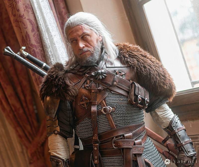 Geralt Von Rivia Armatura Dell' Orso Pettorale + Bandoliera Foderi/Dickes Herz in Tiefem Leder The Witcher 3 Wild Hunt von MorgothLab