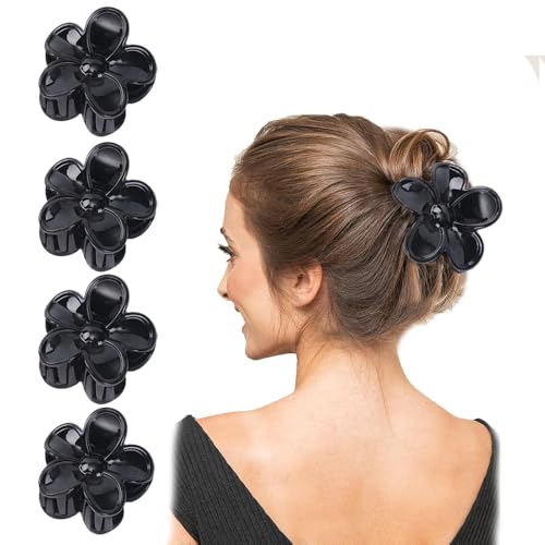 Blumen-Haarklammern, große Plumeria-Hibiskus-Haarspangen, große süße Dasiy-Haarspangen, starker Halt, rutschfeste Haarspangen, Geburtstagsgeschenke für Frauen, 4 Stück, Schwarz (4 Stück, groß) Blumen-Haarklammern, große Plumeria-Hibiskus-Haarspangen, große süße Dasiy-Haarspangen, starker Halt, rutschfeste Haarspangen, Geburtstagsgeschenke für Frauen, 4 Stück, Schwarz (4 Stück, groß) von Morhom
