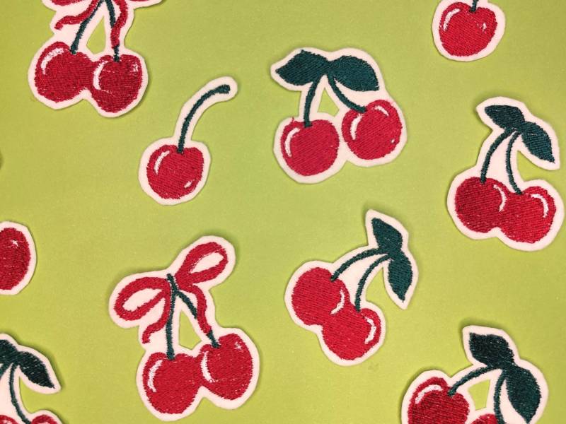 Bügelpatches Kirsche Aufnäher Zum Aufbügeln von MoriCraft