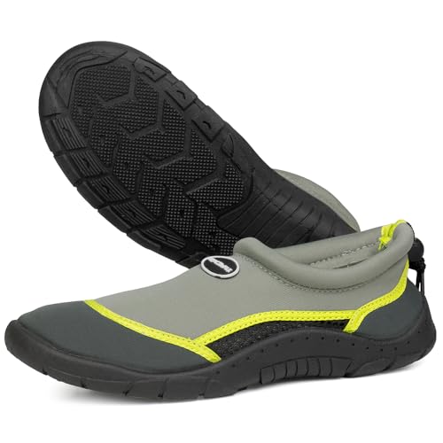 Moritz Neoprenschuhe Wasserschuhe Gr. 37 hellgrau-grau I Surfschuhe I Strandschuhe I Wattschuhe I Surf und Badeschuhe von Moritz