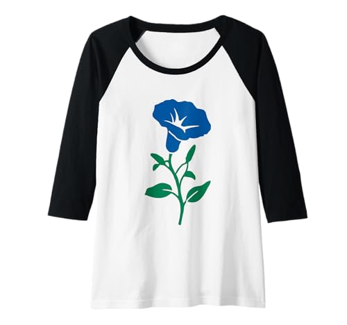Damen Morning Glory Wildflower Floral September Geburt Blume Raglan von Morning Glory - Apparel & Gifts
