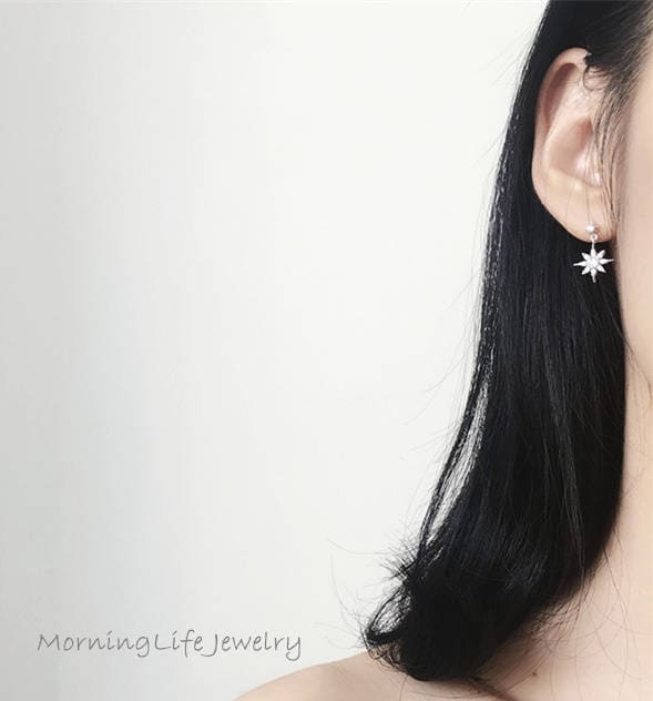 Achteck Ohrringe Silber Hexagramm Rose Vergoldet Stern Rotgold Achteck Ohrringe Silber Hexagramm Rose Vergoldet Stern Rotgold von MorningLifeJewelry