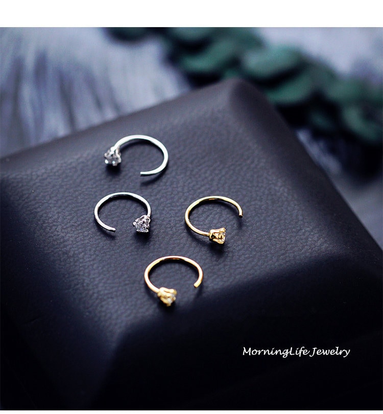 Silber Halb Hoop Ohrringe Sterling Diamant Gold Minimalismus Kreis Silber Halb Hoop Ohrringe Sterling Diamant Gold Minimalismus Kreis von MorningLifeJewelry