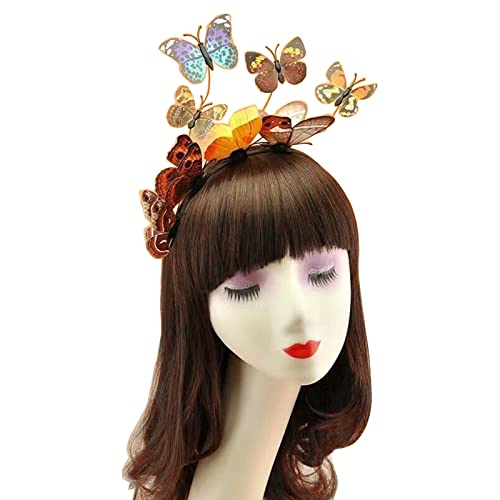 Morningmo Schmetterlings-Fascinator, Hut, Teeparty-Hut, Schmetterlings-Kopfschmuck, 3D-Schmetterlings-Stirnband, Schmetterlings-Haarreif, Schmetterlings-Haarband, Schmetterlings-Fascinator, Hut, von Morningmo