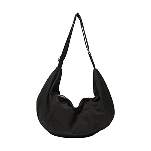 Morningmo Umhängetasche aus Nylon, Knödeltasche, einfache Einkaufstasche, Sling-Taschen, Freizeittaschen, Schultertaschen, Handtaschen für Frauen, Mädchen, Umhängetasche für Frauen, Schule von Morningmo