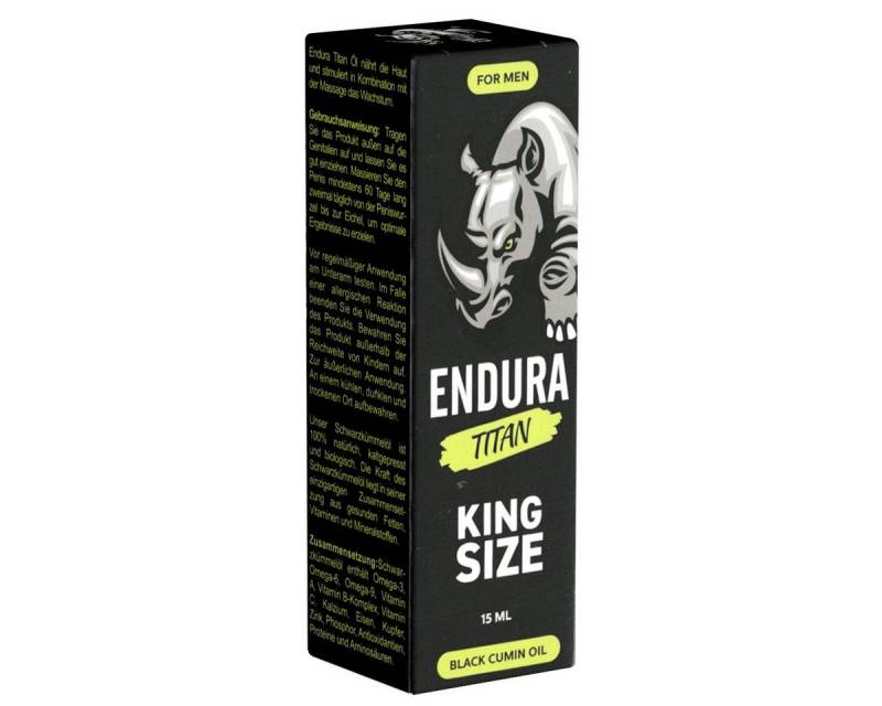 Morningstar Pharma Verzögerungsmittel Endura Titan - King Size, Flasche mit 15ml, 1-tlg., hochwertiges Pflegeöl für Männer Morningstar Pharma Verzögerungsmittel Endura Titan - King Size, Flasche mit 15ml, 1-tlg., hochwertiges Pflegeöl für Männer von Morningstar Pharma